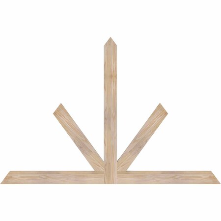 Ekena Millwork Saratoga Smooth Timber Gable Bracket, Douglas Fir, 60"W x 40"H x 1 1/2"D x 3 1/2"F, 16/12 Pitch GBW060X40X0204SAR00SDF